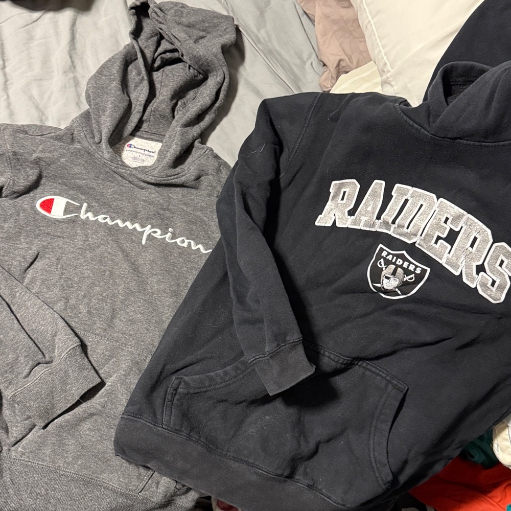 NFL Black Team Apparel Hoodielot 2 boys sweatshirts